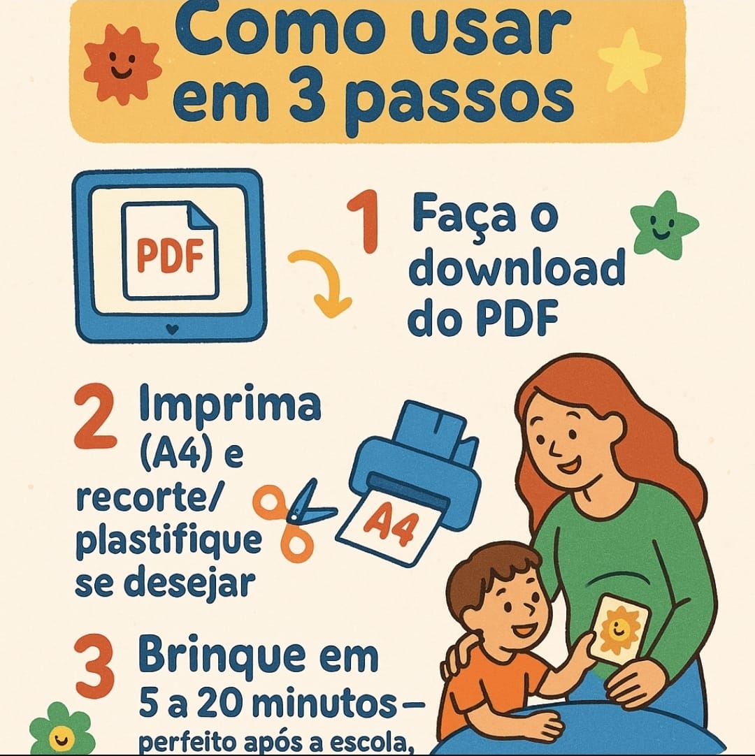 Como usar em 3 passos: baixe, imprima e brinque